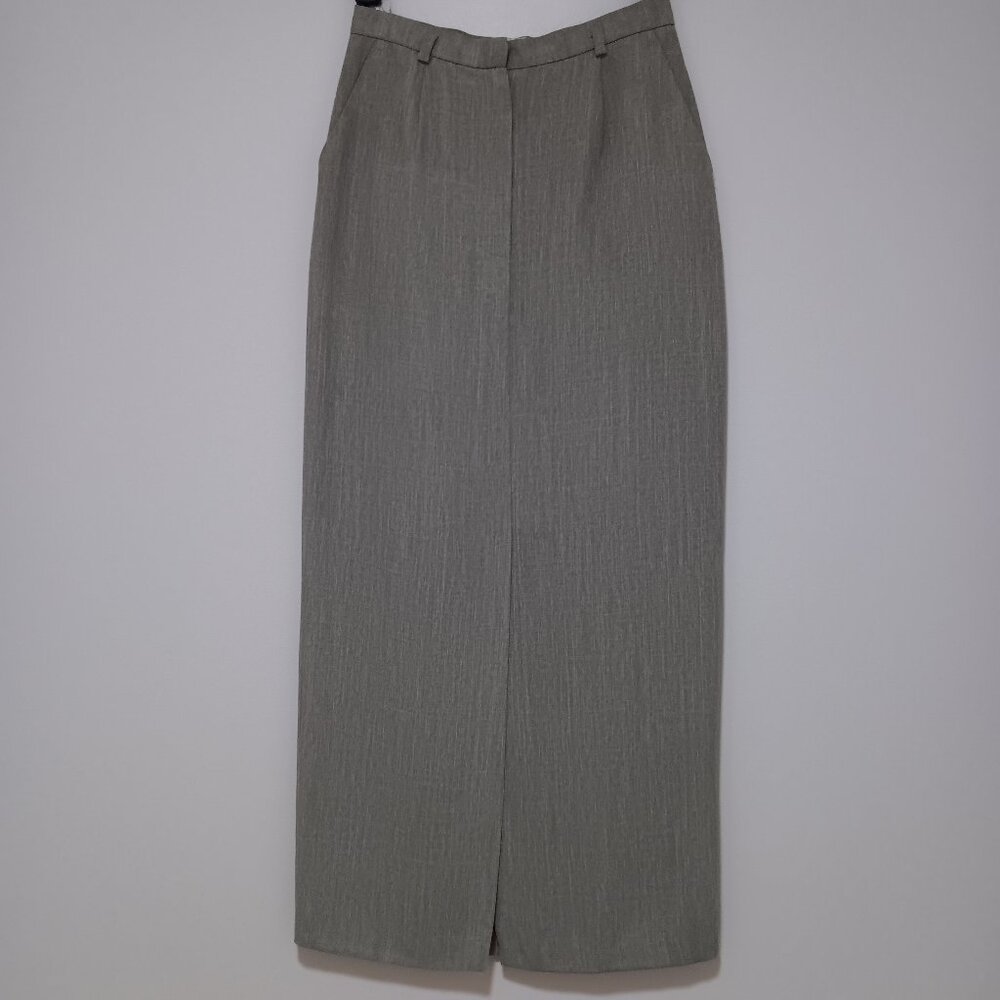 Elegant Gray Maxi Skirt